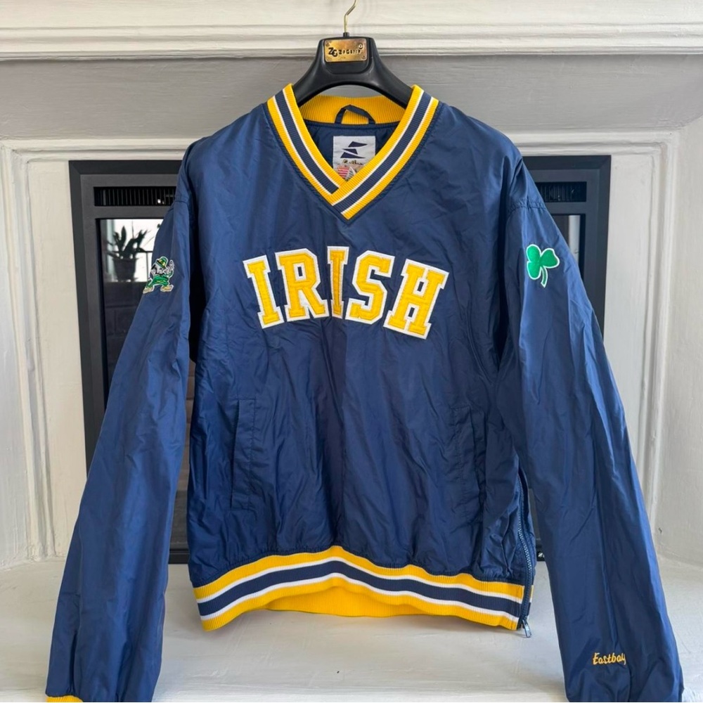 Norte Dame Blue and Yellow do Fighting Irish Pullover Jacket